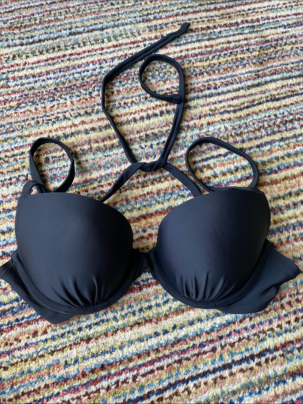 aerie Brooke Black Bikini Top